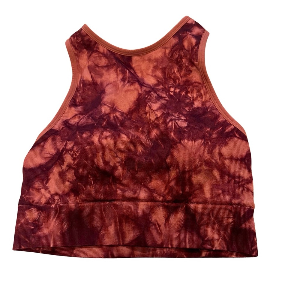 Victoria's Secret Red Fitted High Neck Racer Back Padded Sports Bra